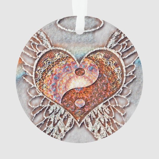 Coeur arc-en-ciel Yin Yang (dos)