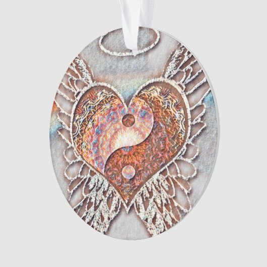 Coeur arc-en-ciel Yin Yang (devant)