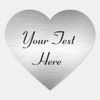 Coeur Argent Pour Personnaliser Les Stickers