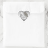 Coeur Argent Pour Personnaliser Les Stickers (Sac)