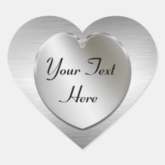 Coeur Argent Pour Personnaliser Les Stickers