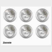 Coeur Argent Pour Personnaliser Les Stickers (Feuille)