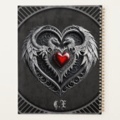 Coeur argenté avec ailes (Dos)