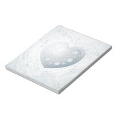 Coeur argenté, bloc-notes (Tourné)