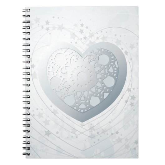 Coeur argenté, carnet (Devant)