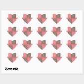 Coeur autocollant (Peach LED S.C.C.)RFPMDesigns ©️ (Feuille)