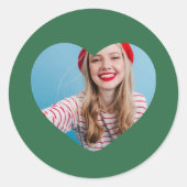 coeur autocollant photo personnalisée (Devant)