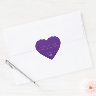 Coeur autocollant (Triangles pourpres) RFPMDesigns