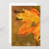 Coeur Automne Foliage Automne Mariage Invitations (Devant / Derrière)