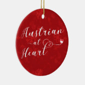 Coeur autrichien, ornement d'arbre de Noël (Droite)