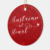 Coeur autrichien, ornement d'arbre de Noël (Gauche)