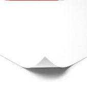Cœur aux couleurs du drapeau Affiche blanche (Coin)