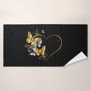 Coeur aux papillons d'or
