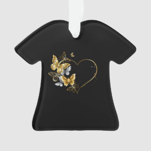 Coeur aux papillons d'or