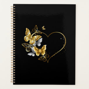 Coeur aux papillons d'or