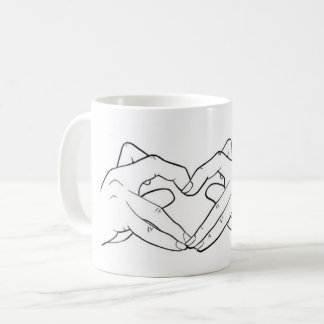 Coeur avec cornes mug