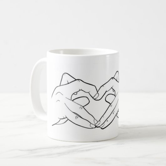 Coeur avec cornes mug (Devant gauche)