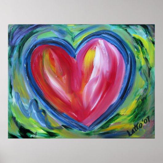 Coeur avec espoir Peinture Art Poster Impressions (Devant)