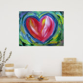 Coeur avec espoir Peinture Art Poster Impressions (Cuisine)