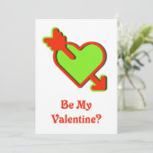 Coeur avec flèche - Carte Saint-Valentin (Debout devant)