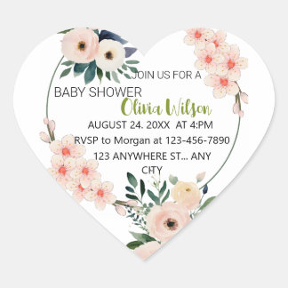 CŒUR BABY SHOWER STICKER