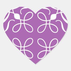 Cœur Balayage en mauve Sticker
