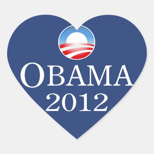 Cœur Barack Obama Sticker Coeur 2012 (Devant)