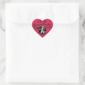 Cœur Baseball : Sticker Coeur Vintage (Sac)