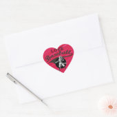 Cœur Baseball : Sticker Coeur Vintage (Enveloppe)