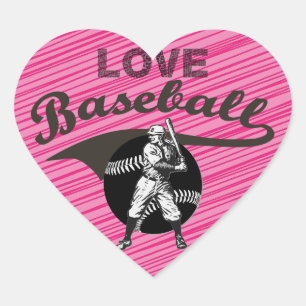 Cœur Baseball : Sticker Coeur Vintage