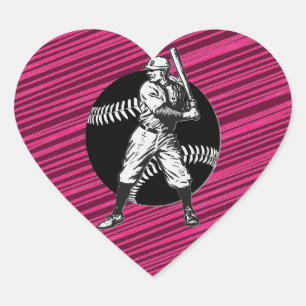 Cœur Baseball : Sticker Coeur Vintage
