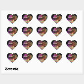Cœur Bâtiment coloré Sticker Coeur (Feuille)