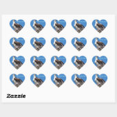 Cœur Beau Sticker Coeur Osprey Hawk (Feuille)