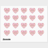 Cœur Beaucoup de Coeurs faits avec amour par Sticker (Feuille)