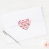 Cœur Beaucoup de Coeurs faits avec amour par Sticker (Enveloppe)