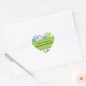 Cœur Beaucoup de Coeurs faits avec amour par Sticker (Enveloppe)
