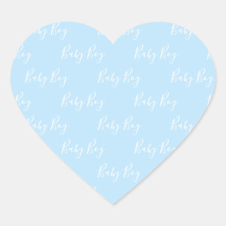 Cœur Bébé bleu Script Bébé Script Coeur Sticker