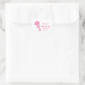 Cœur Bébé de bienvenue Sticker Coeur fille (Sac)