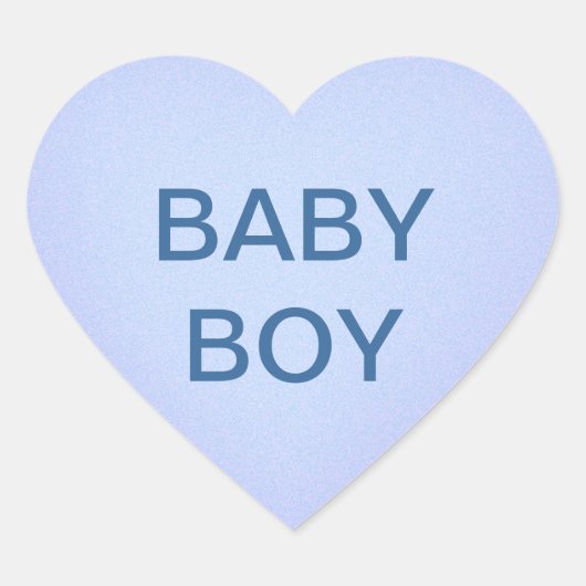 Cœur Bébé Garçon Bleu Coeur Sticker (Devant)