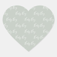 Bébé vert Sticker Coeur Script pour bébé