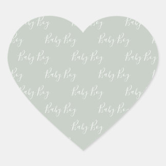 Cœur Bébé vert Sticker Coeur Script pour bébé