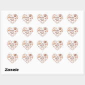 Cœur Belle Sticker de produits cuits (Feuille)