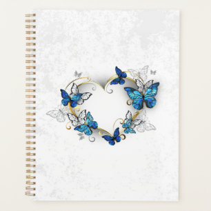 Coeur bijoux avec papillons Morpho