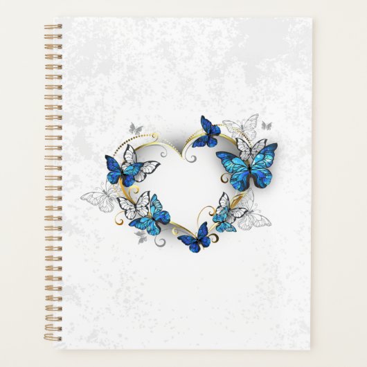 Coeur bijoux avec papillons Morpho (Devant)