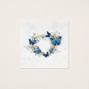 Coeur bijoux avec papillons Morpho