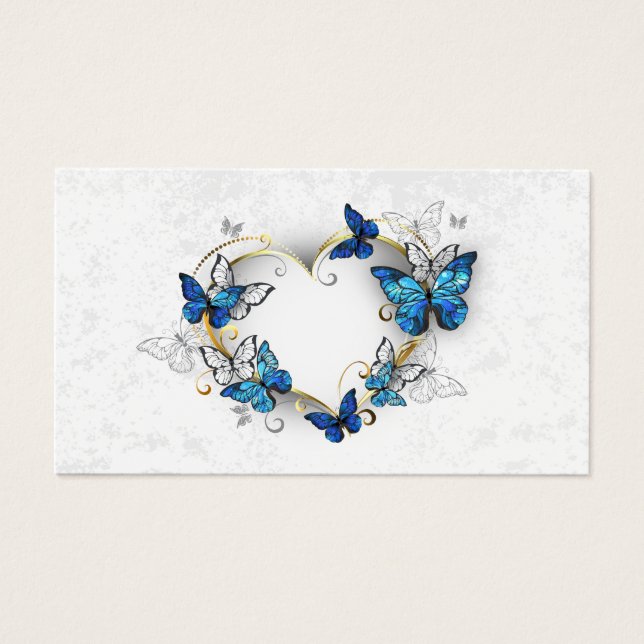 Coeur bijoux avec papillons Morpho (Devant)