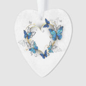 Coeur bijoux avec papillons Morpho (devant)