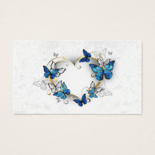 Coeur bijoux avec papillons Morpho