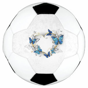 Coeur bijoux avec papillons Morpho