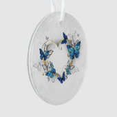 Coeur bijoux avec papillons Morpho (devant)